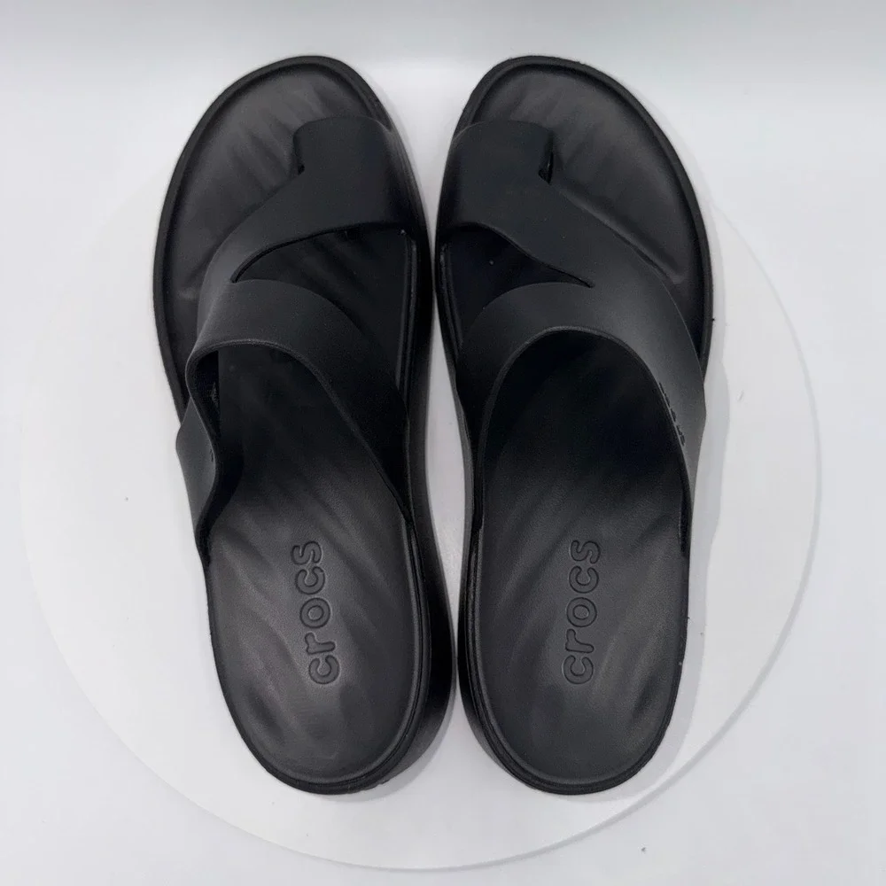 Crocs Getaway Platform Toe Loop Sandals Lightweight Comfort Womens Size 10 US